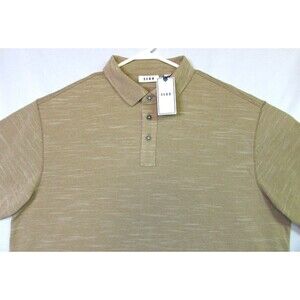 ROWM Men's Short Sleeve Solid Polo Shirt Cotton/Polyester Brown XL